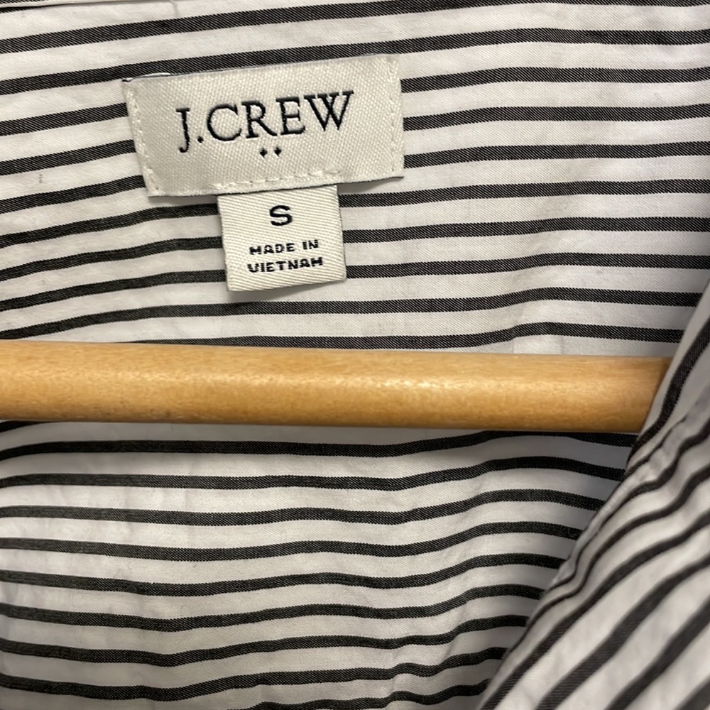 J. Crew Factory - Popover - Size Small - Black/white striped - excellent - Picture 4 of 13